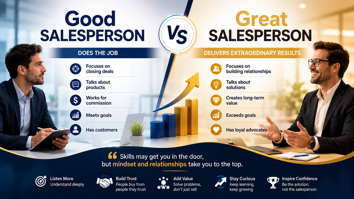 Good Salesperson vs Great Salesperson