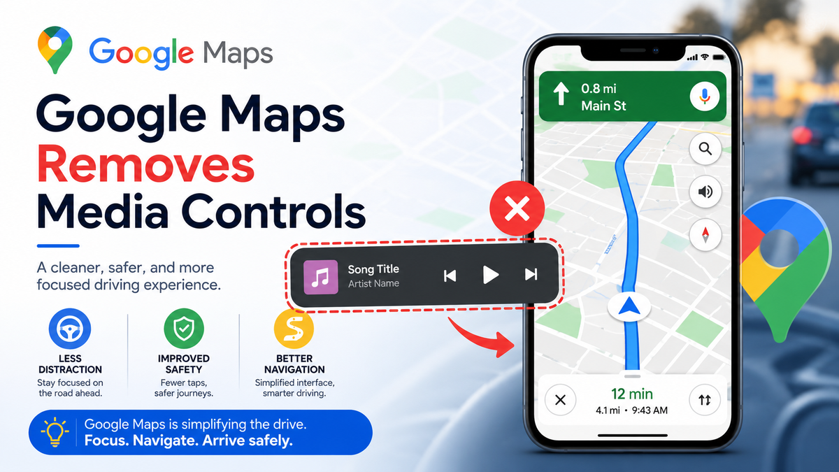 Google Maps Removes Media Controls: